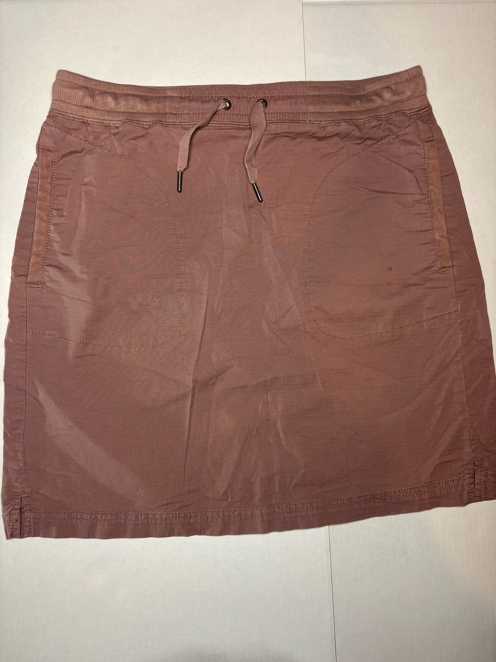 L.L Bean Casual Drawstring Skirt in Dusty Rose